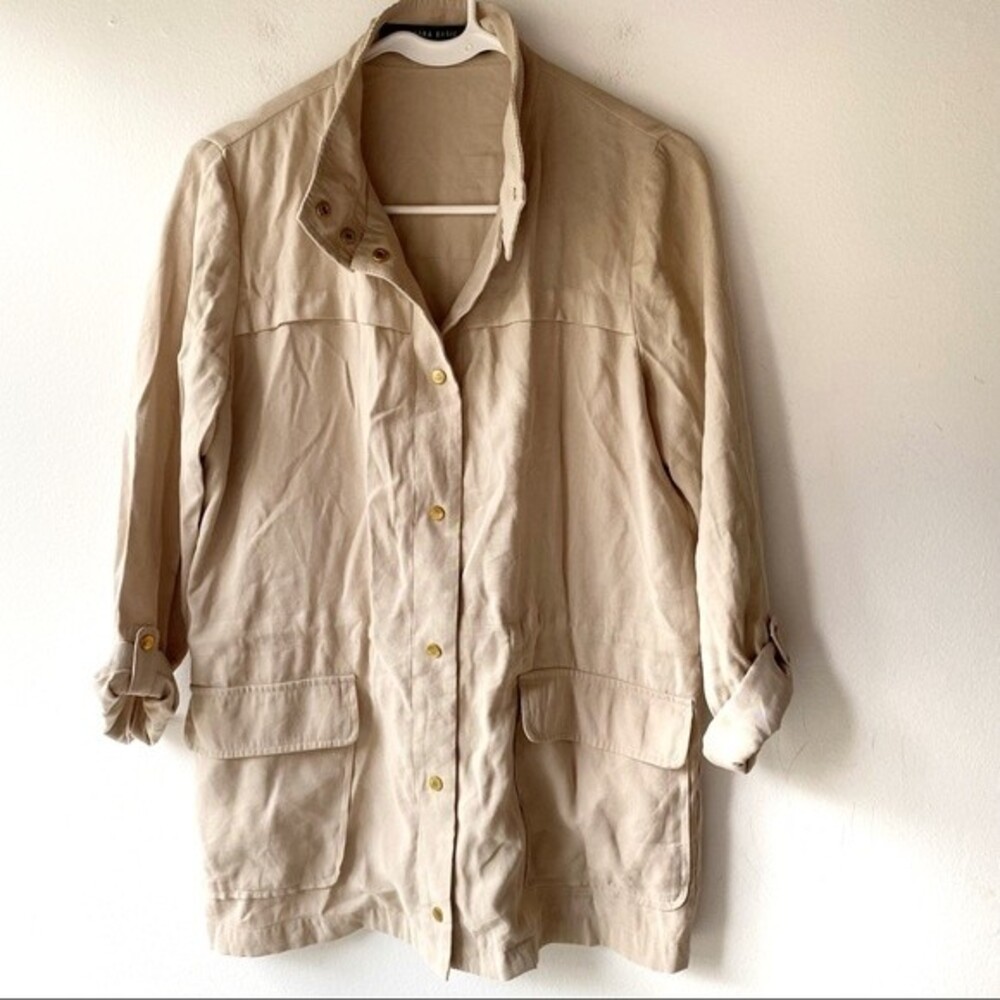Zara Basic Beige Neutral Lightweight Jacket - image 1